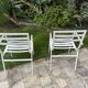 Paire de fauteuils de jardin en aluminium laqué blanc  -  HUGONET