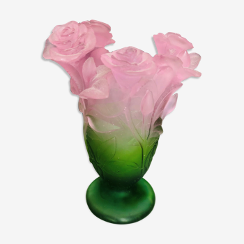 Vase Daum en pate de verre