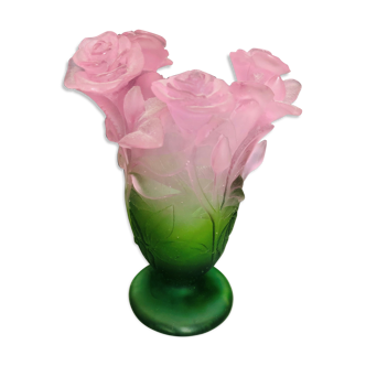 Vase Daum en pate de verre