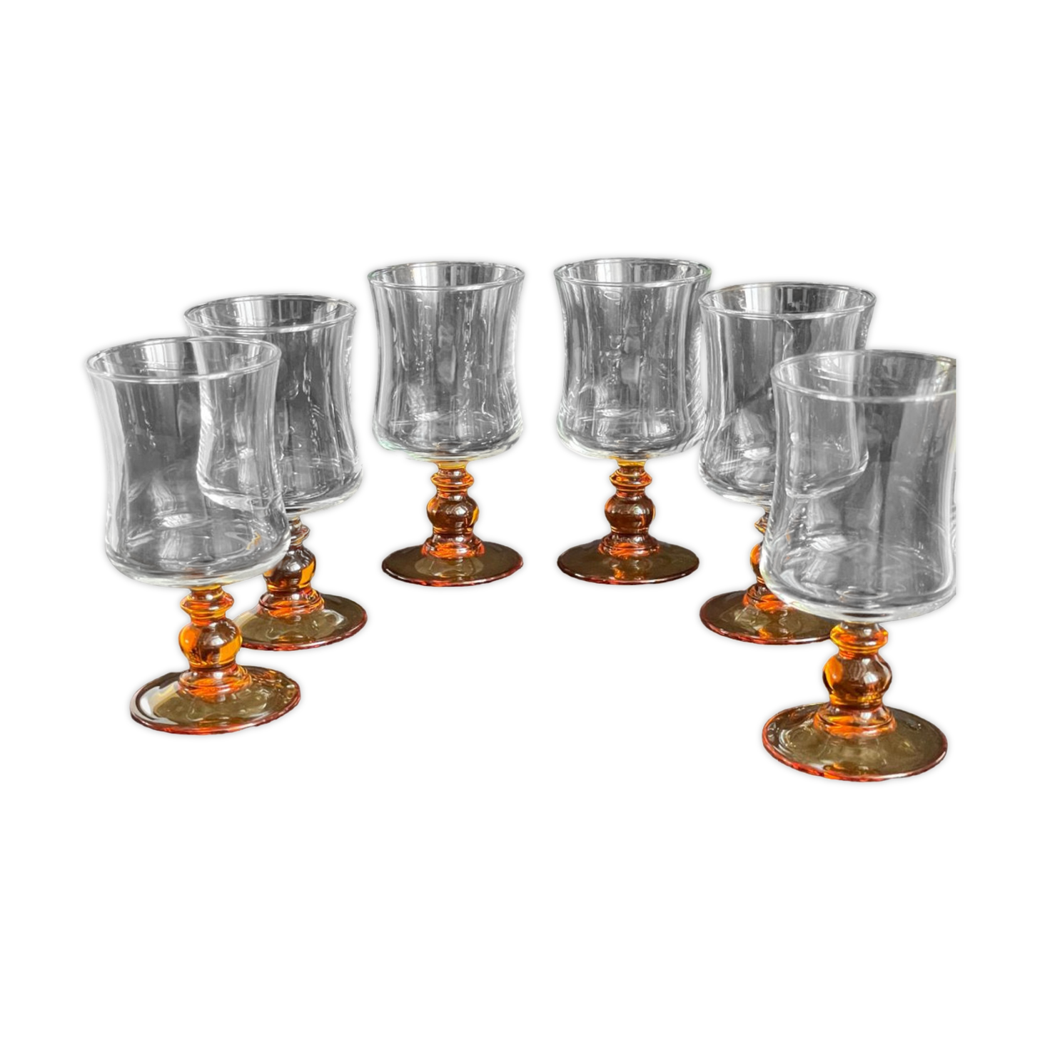 Set of 6 vintage Luminarc wine glasses