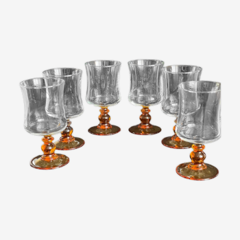 Lot de 6 verres à vin Luminarc vintage