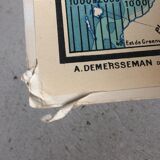 Map of old cardboard school Asia Jean Brunhes Deffontaines