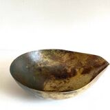 Vintage brass drop-shaped fruit bowl