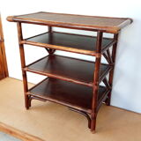 Rattan side table from the 70s/80s