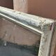 Miroir en bois et stuc blanc cassé