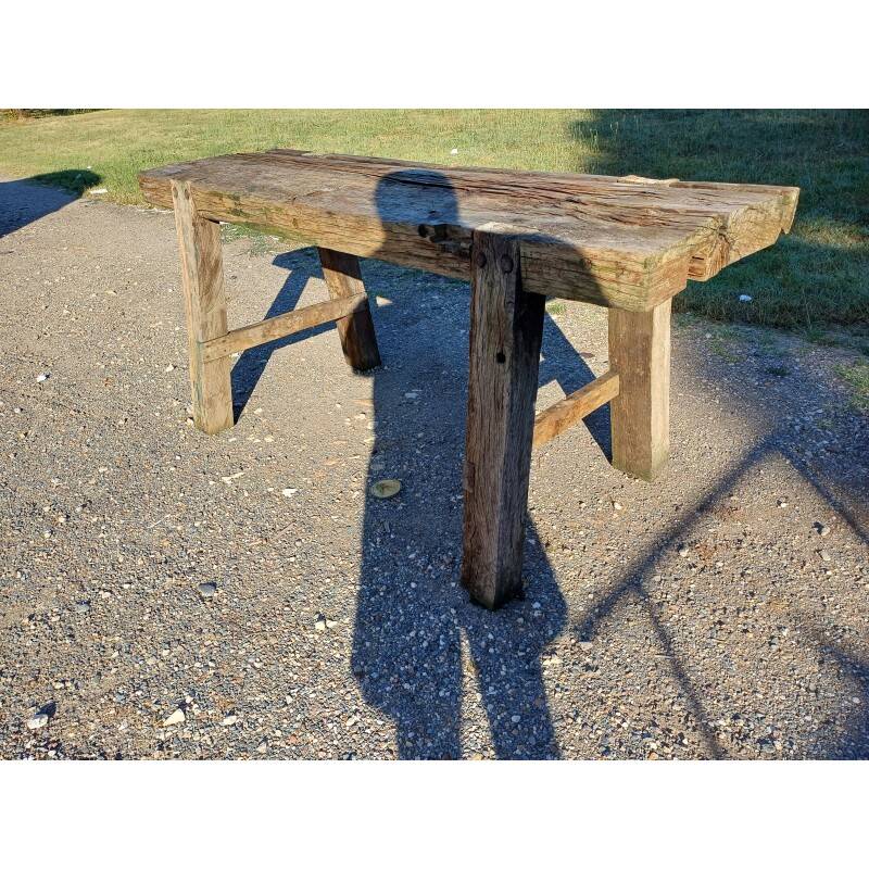 19th century oak workbench
