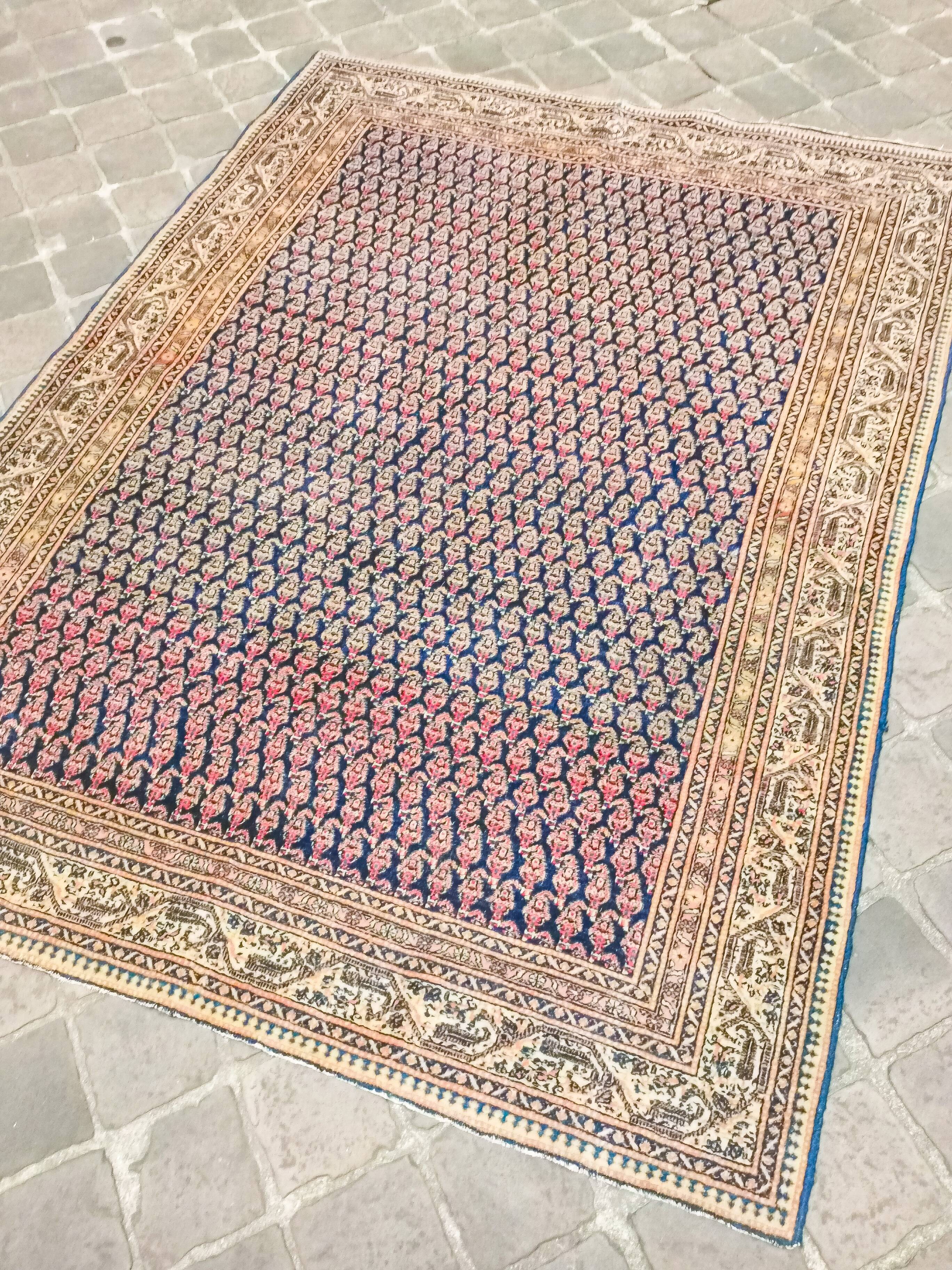 Ancient handmade Persian Oriental rug Myr 1.90 x 1 .40 m