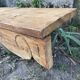 Antique shelf carved wood - raw oak - L 102 x D 28