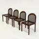 Set of four Mid-Century dining chairs by Lübke