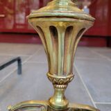 Gilded bronze andirons
