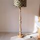 Vintage turned wooden floor lamp