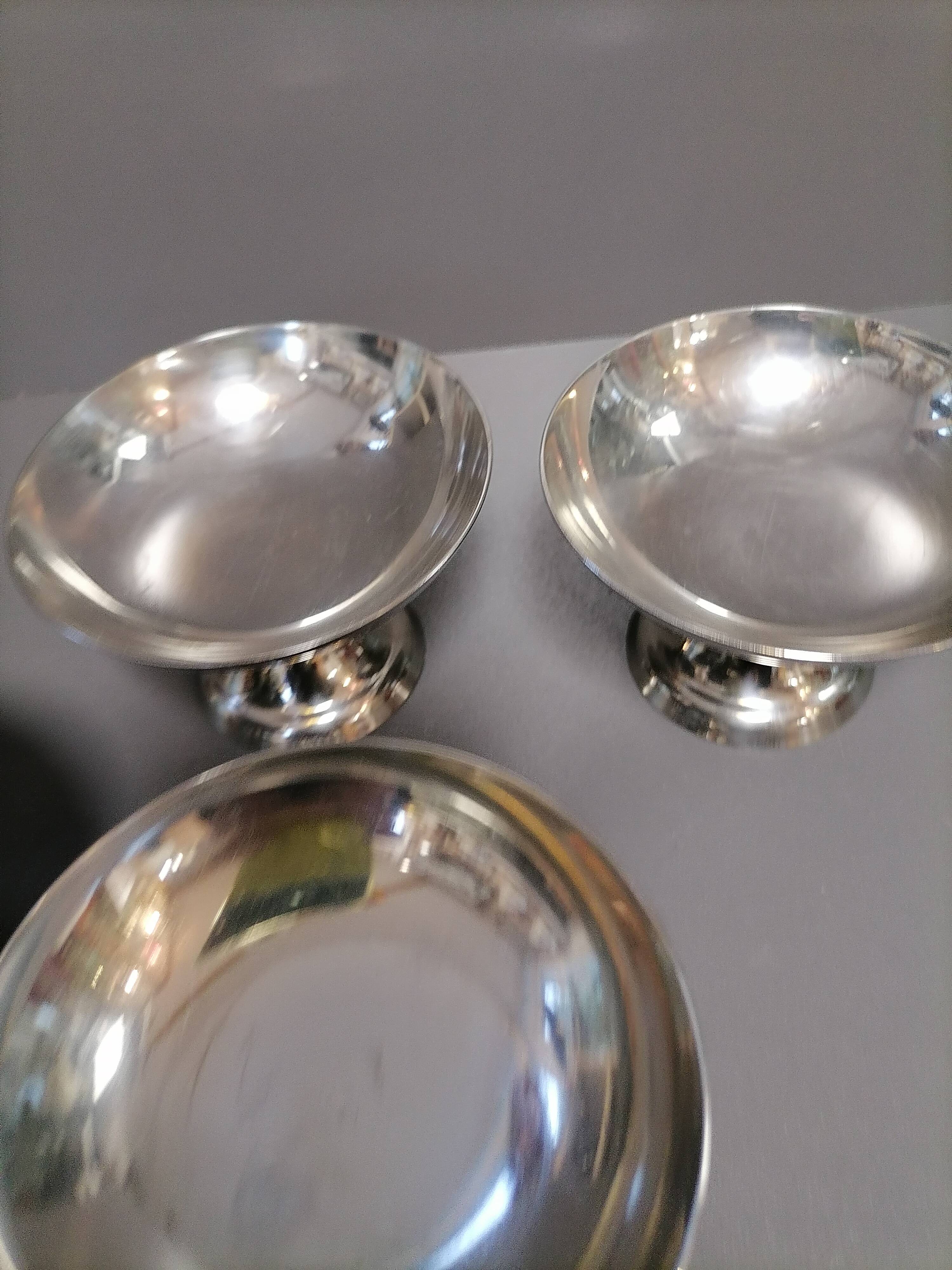 Coupelles inox vintage