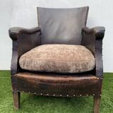 Vintage leather club chair, 1930s