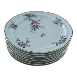 Lot de 7 assiettes porcelaine - limoges
