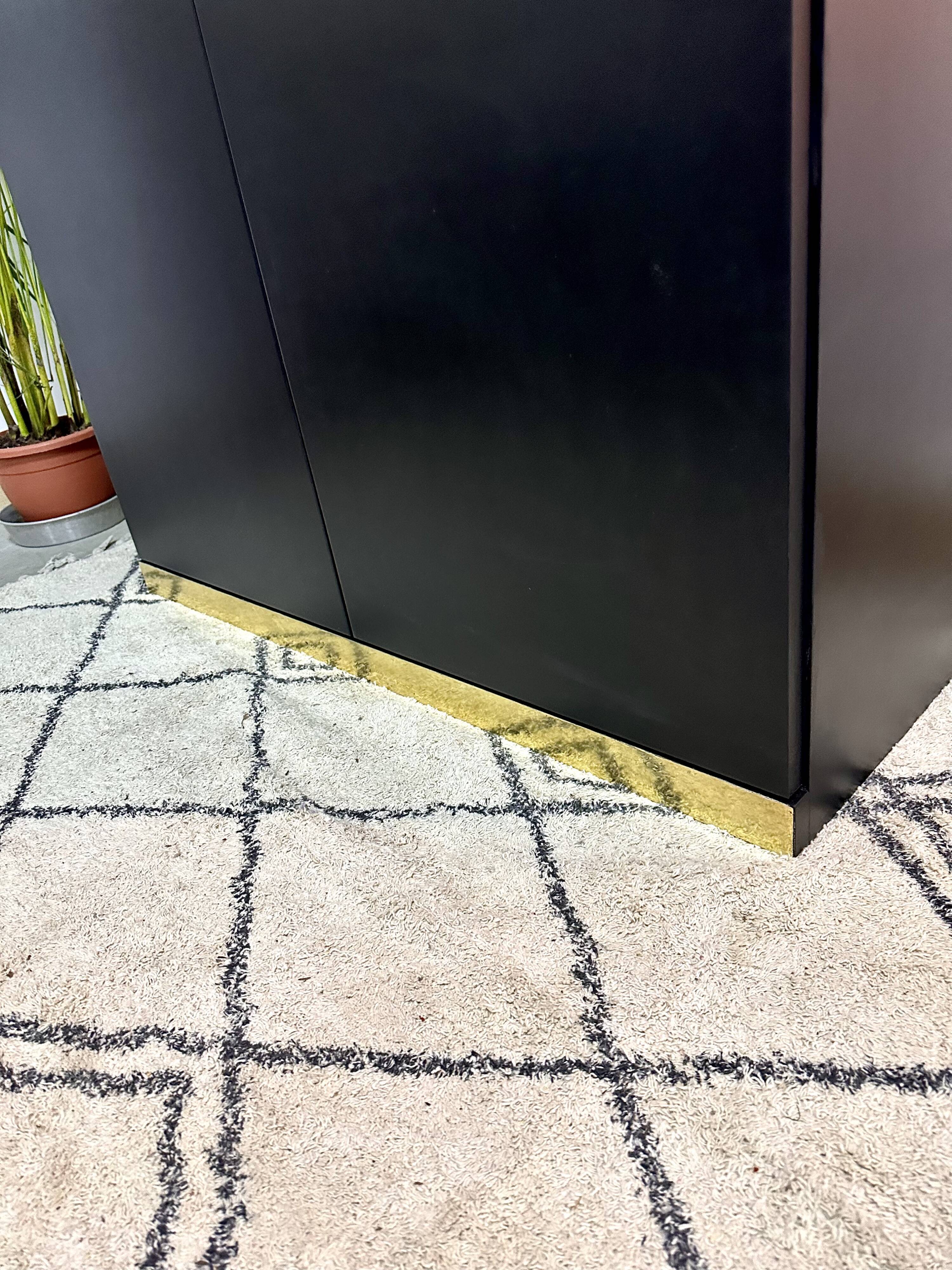 Black and gold vintage sideboard