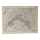 Lithographie carte sur Paris et les inondations de 1910
