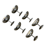 6 large silver-plated metal footed bowls by Letang Remy