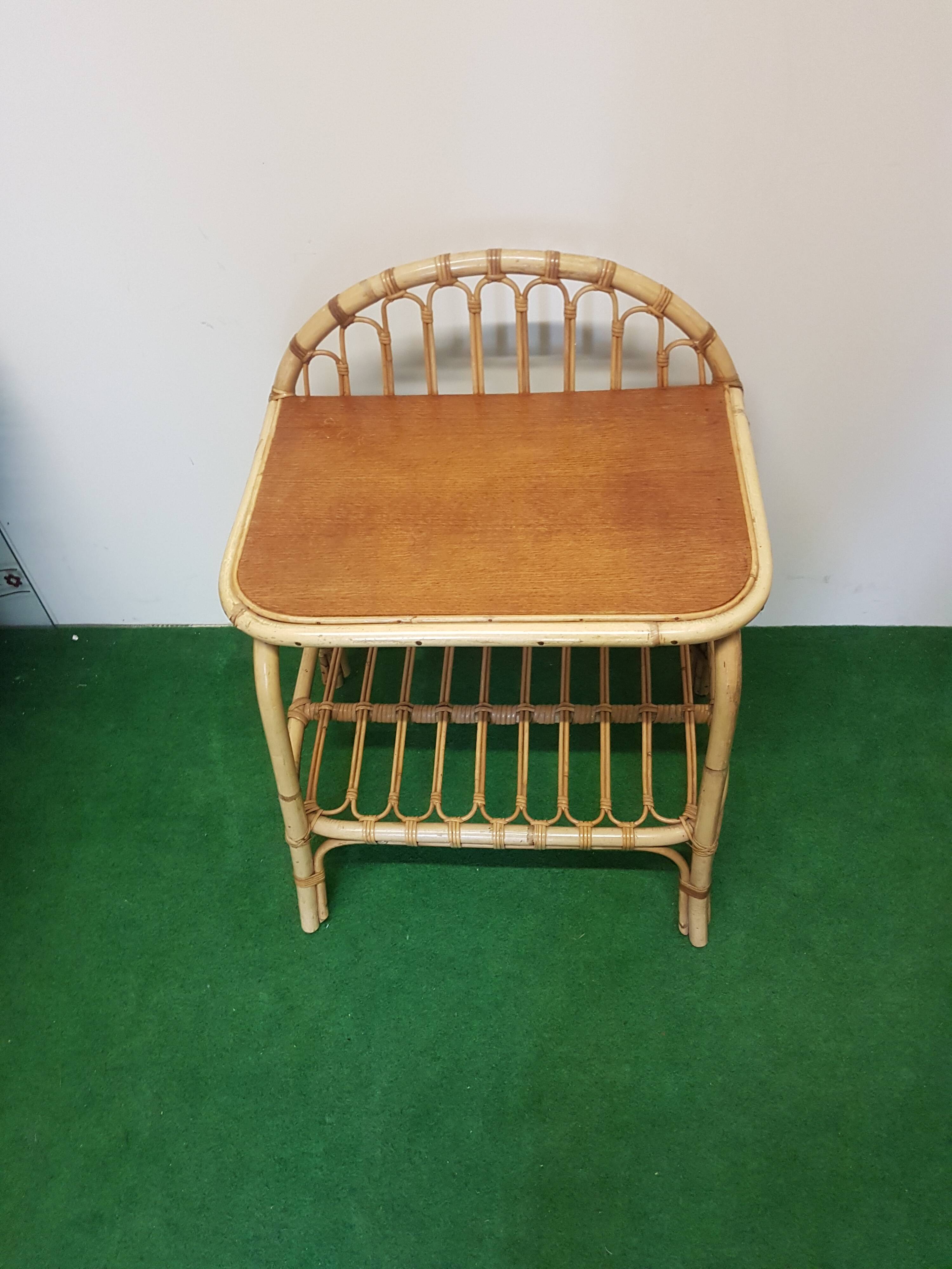 Rattan bedside
