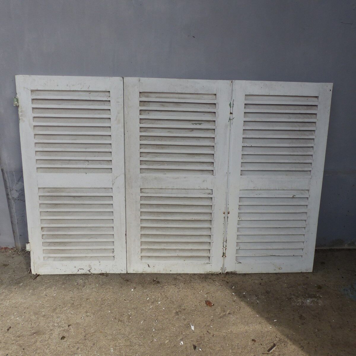 Set of 3 shutters louvers shabby height 123 cm