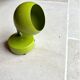 Small vintage metal spotlight in anis green/khaki color.