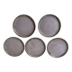 Set of 5 dessert plates in vintage gray blue enamelled stoneware
