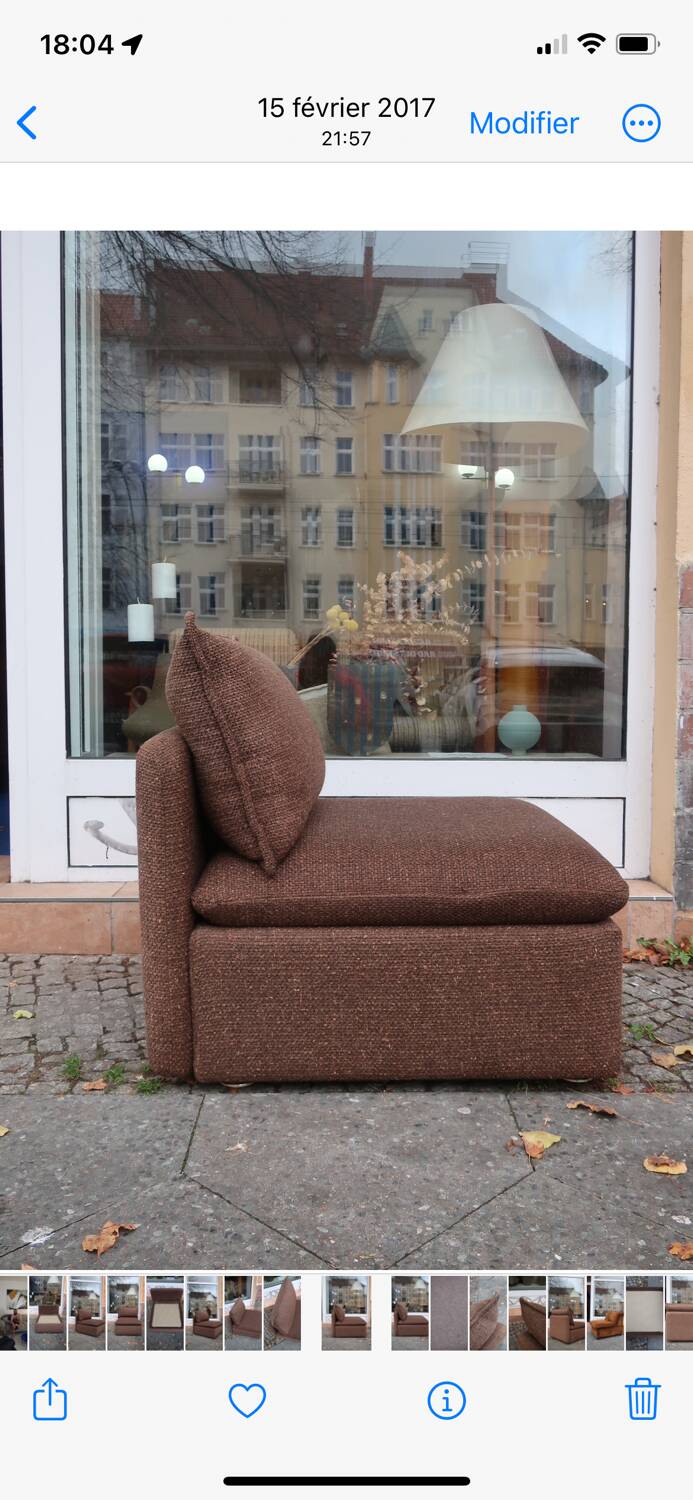 Modular corner sofa from the 70s space age easy chairs