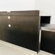 Guido Faleschini For Mariani, L-shaped Leather and Steel Desk, Italy 1970s
