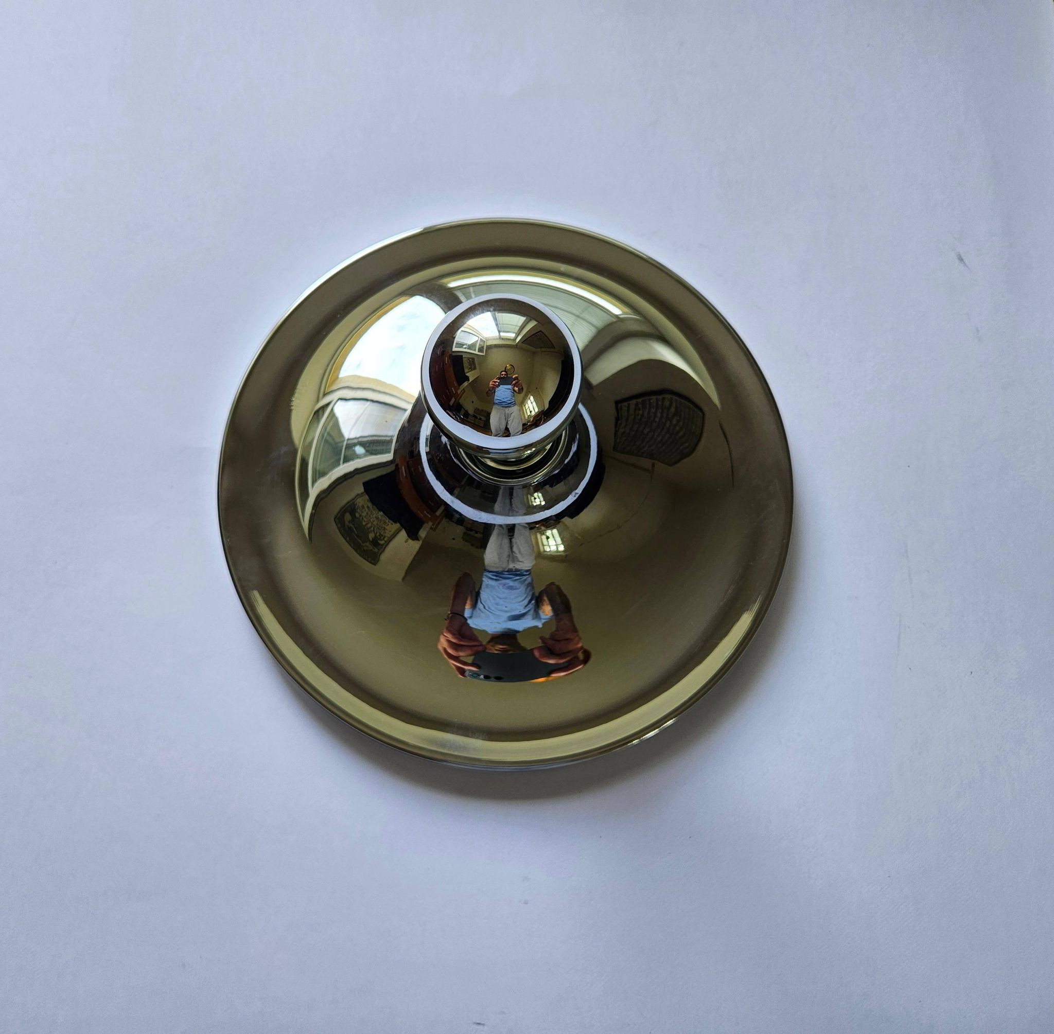 Chrome Ceiling or Wall Light by Charlotte Perriand, Sölken, 1960s