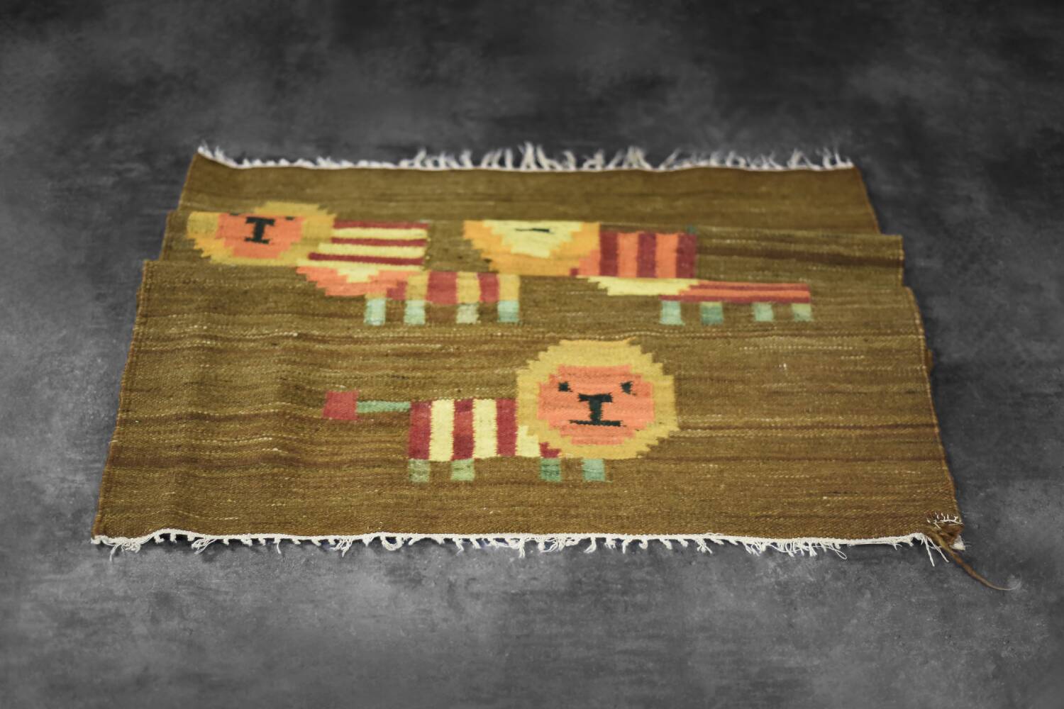 Tapisserie en laine et coton tissés par Maria Janowska, 1970