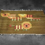 Tapisserie en laine et coton tissés par Maria Janowska, 1970