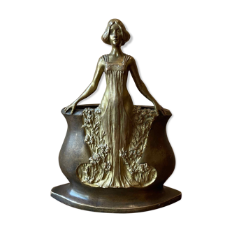 Vase "Young Girl with Lilies" by Charles Korschann