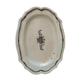 Grand plat en faience ancienne
