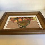 Still life painting oil on panel signed