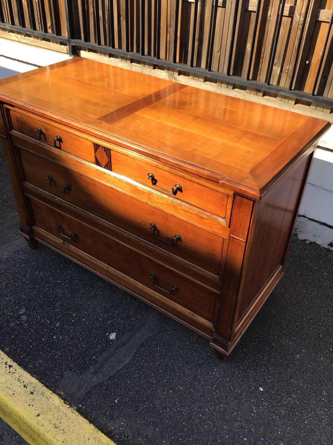 Commode roche bobois en bois massif patine