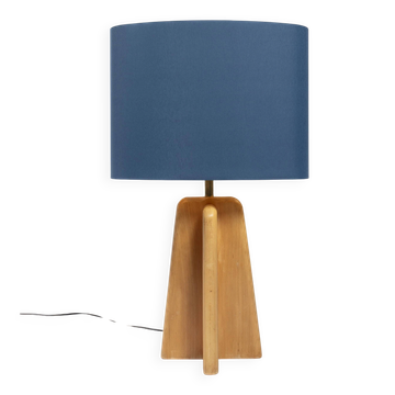 Lampe en bois années 1980