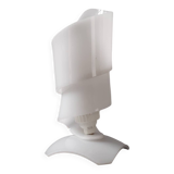 White plexiglass twisted lamp, 1960s