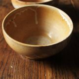 A set of 2 vintage marbled stoneware bowls