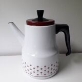 Cafetière en tôle émaillée 1960 (A1)