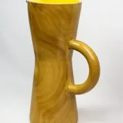 Large jug Robert Dupanier, glazed ceramic faux olive wood