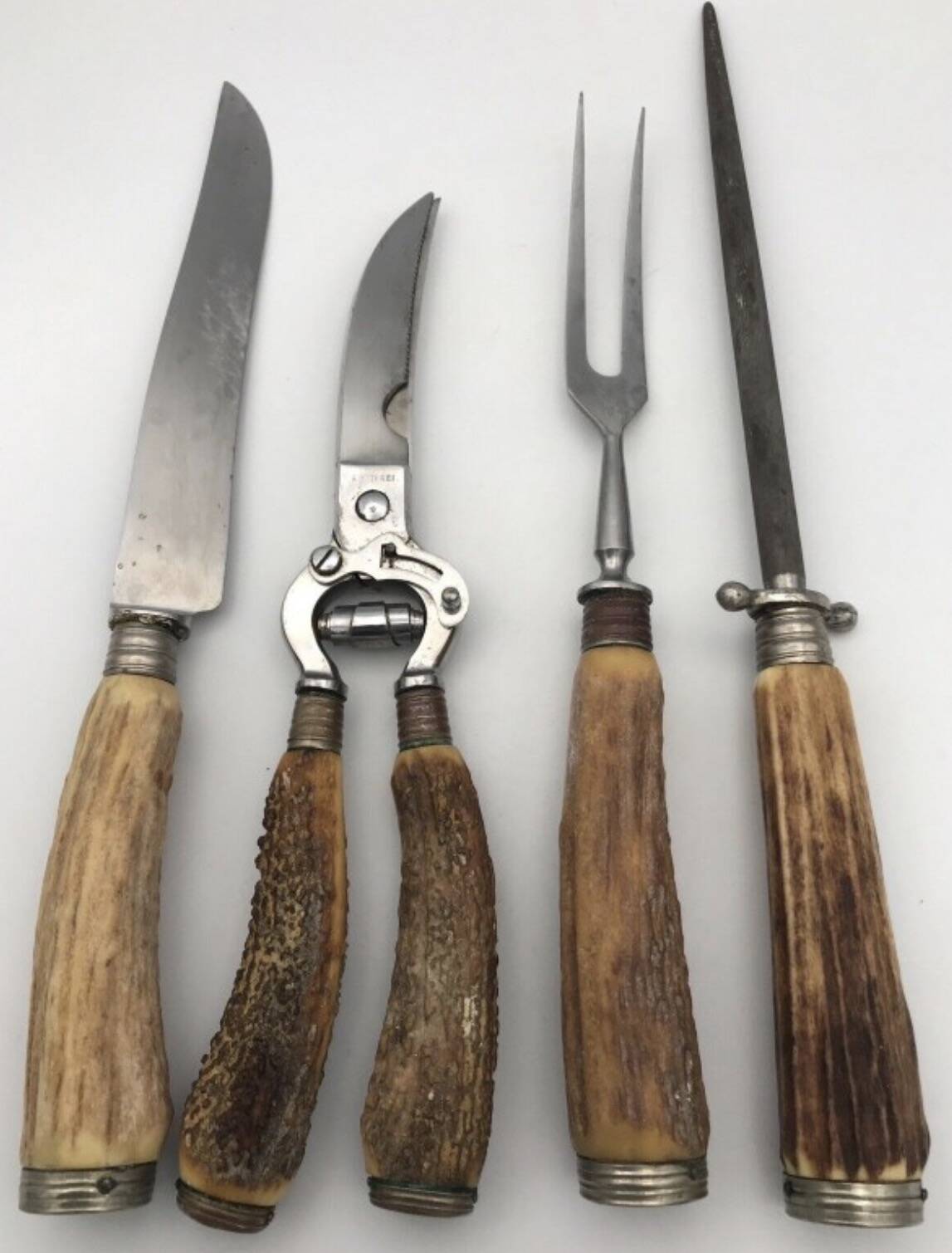 Service set cutlery, ironwood and stainless steel, Solingen