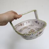 Panier en céramique de Martres Tolosane, peint à la main