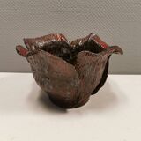 Bowl in ceramic, in beautiful colours, Danish and from Sloth art pottery 1978 (signed)