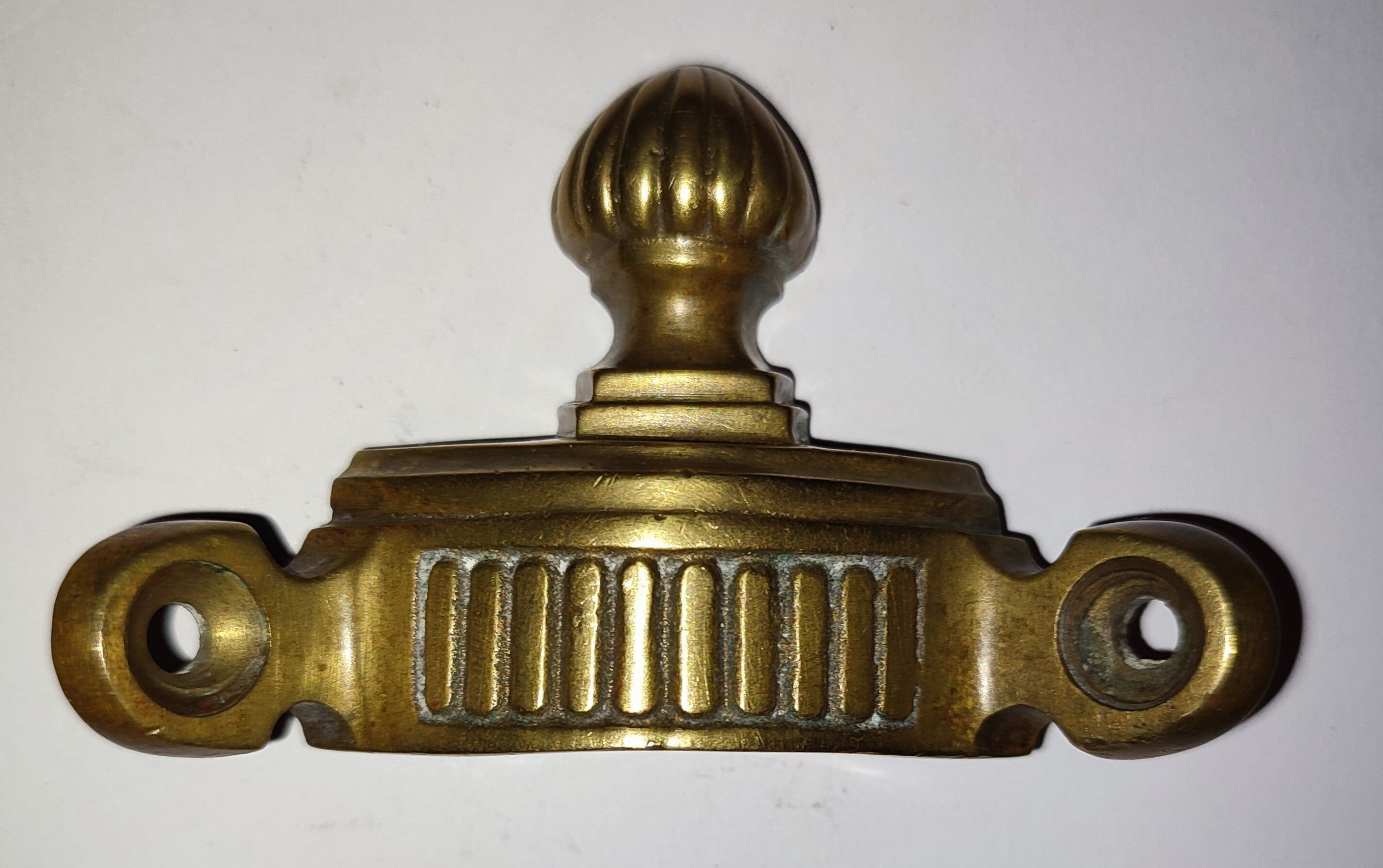 45 Triangular fixing tips for stair mat bar. Bronze, 19th