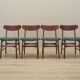Set of four teak chairs, Danish design, 1970s, production: Denmark