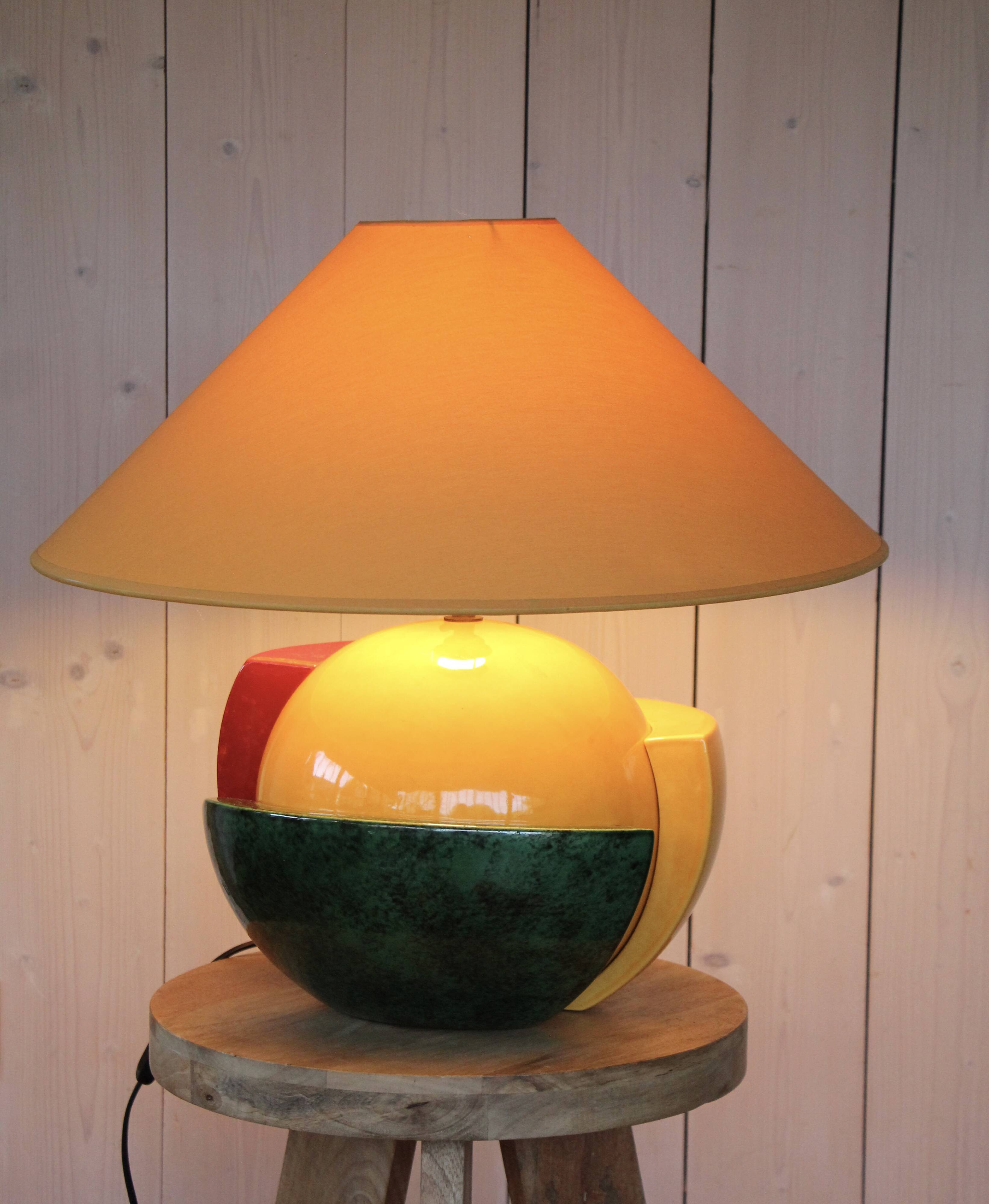 Lampe en céramique "Laurence" de François Chatain pour Roche Bobois