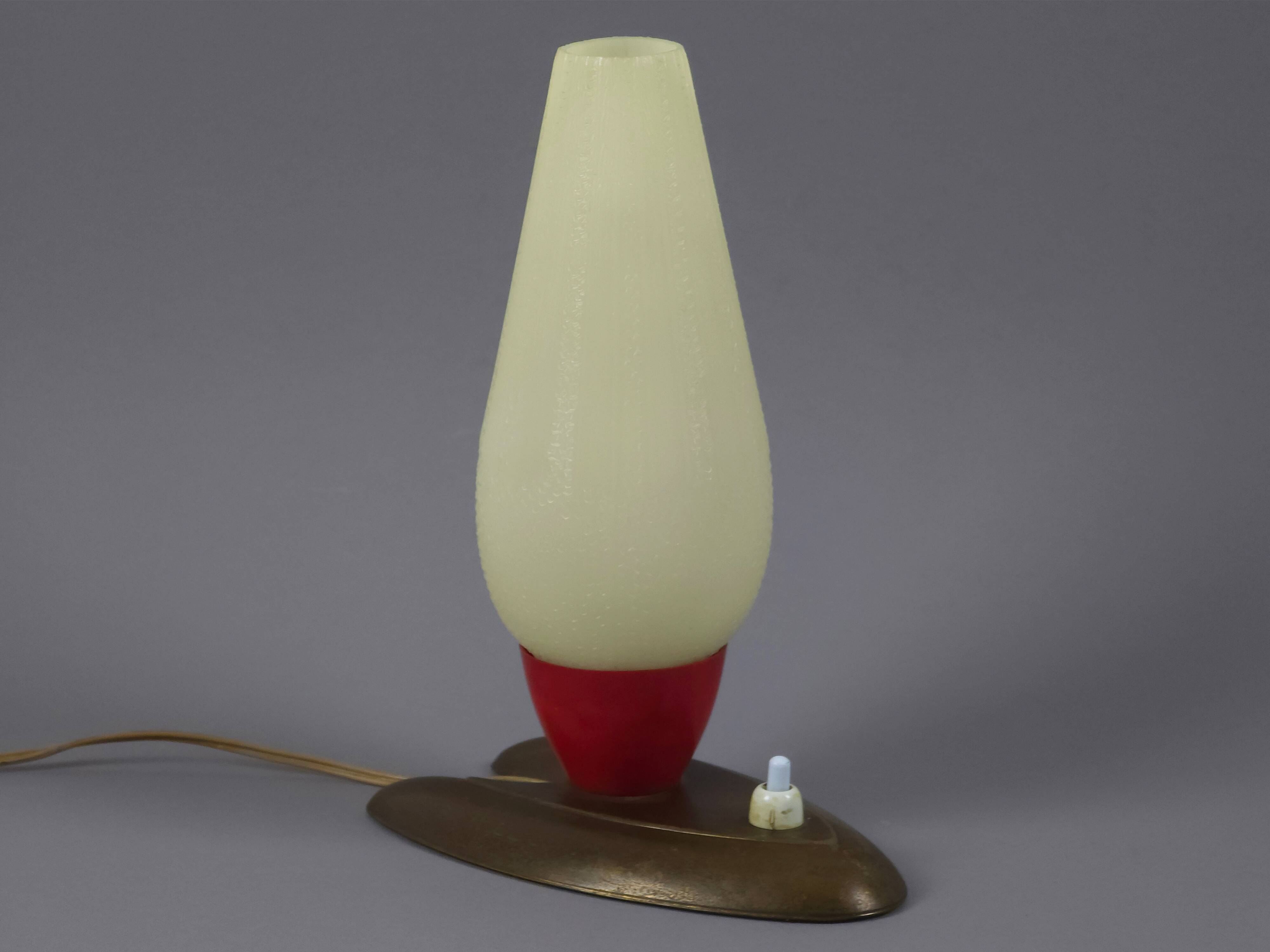 Vintage 1950s Mid Century Modern Bedside Table Light • MCM Atomic Space Age