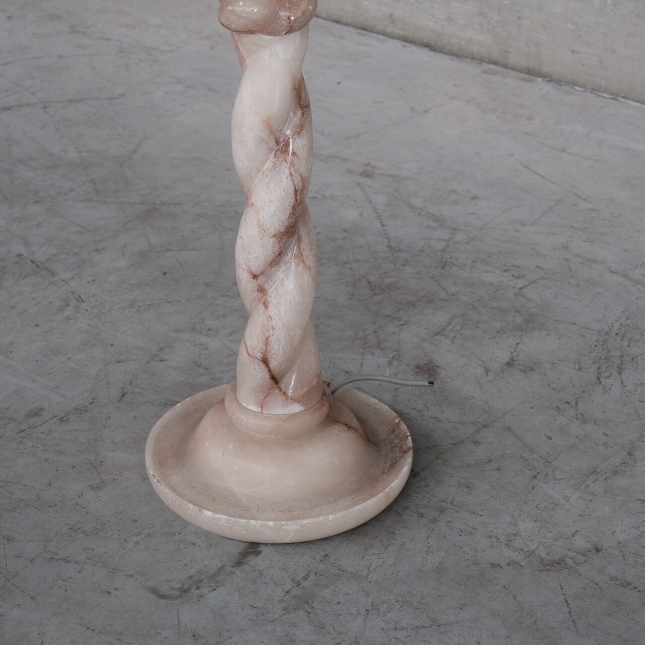 Alabaster french mid-century floor lamp