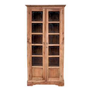 Armoire parisienne bois brut vitres