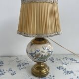 Antique lamp on earthenware vase attributed to Lunéville, monogram LN
