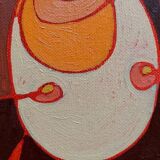 Abstract oil painting on canvas franco balleri 1993 oil on canvas